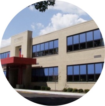 A photo of the outside of the campus